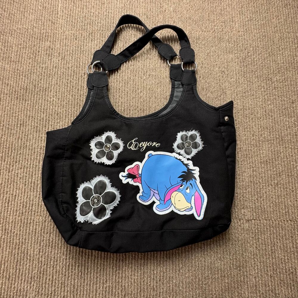 Vintage Disney/Global Design Concepts Eeyore Sequin & Glitter Tote Bag Purse